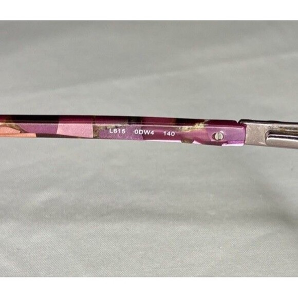 Liz Claiborne Eyeglasses Frame Only L615 0DW4 140 Women Purple Half Rim Cat Eye - Picture 3 of 4